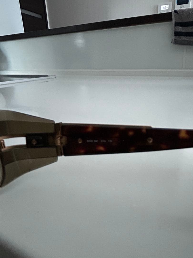 Cazal スクエアサングラス ブラック/ゴールド