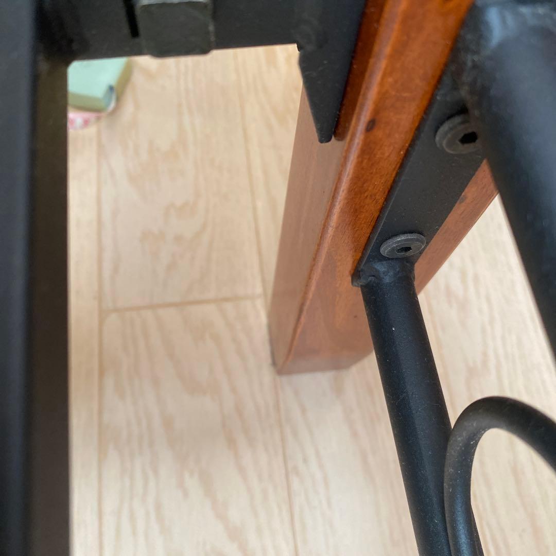 ★美品★アイアン×ウッドシングルベッドフレーム　パイプベッド