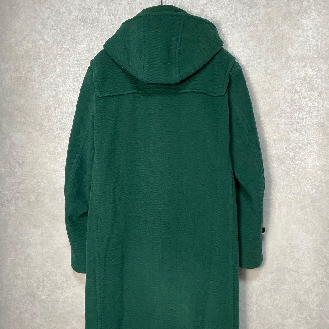 【美品】マッキントッシュ　ダッフルコート　ヘリンボーン　グリーン　英国製　38