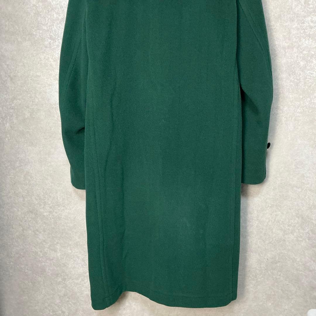 【美品】マッキントッシュ　ダッフルコート　ヘリンボーン　グリーン　英国製　38