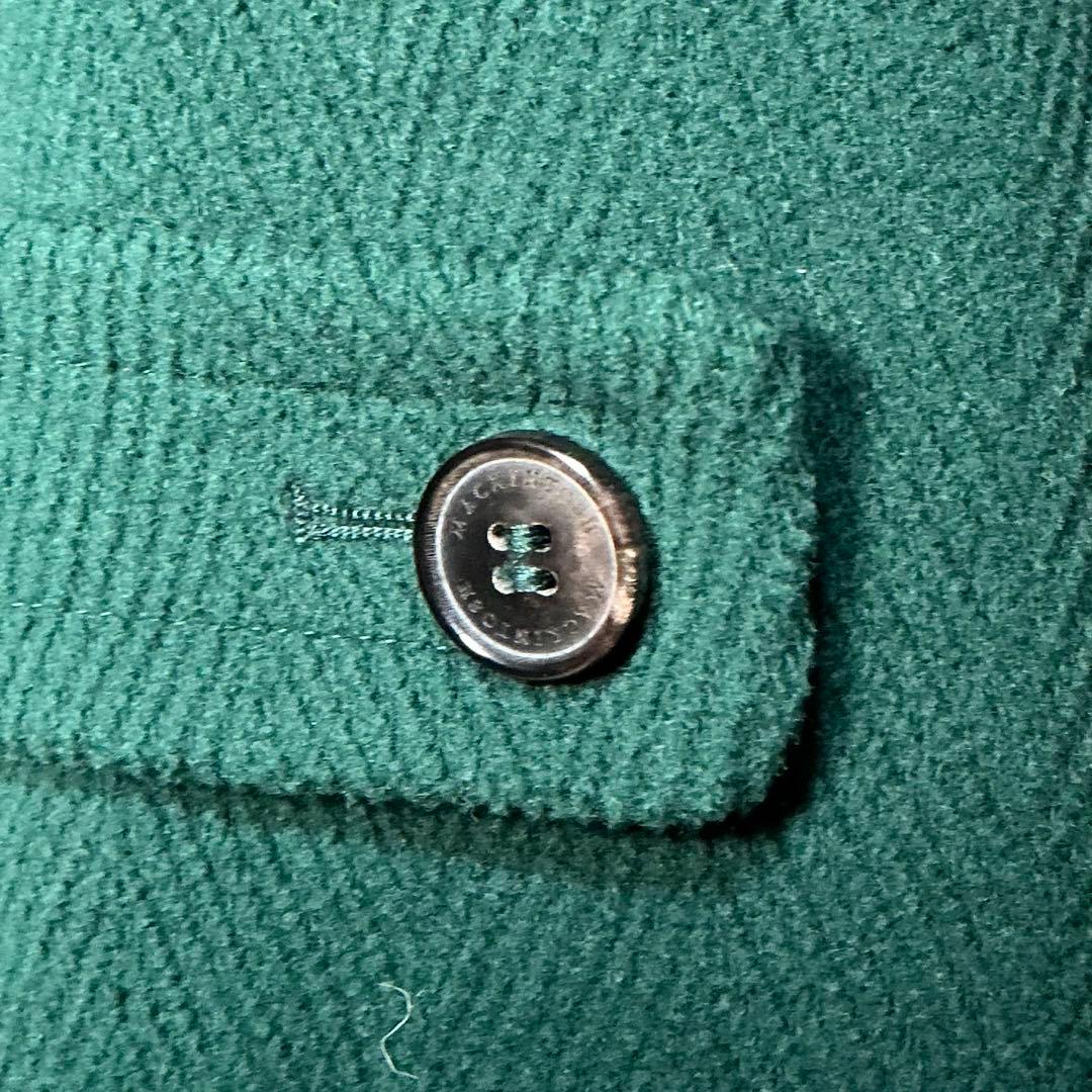 【美品】マッキントッシュ　ダッフルコート　ヘリンボーン　グリーン　英国製　38