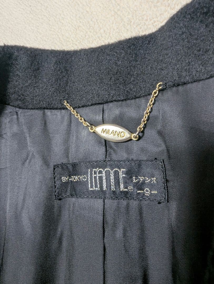 カシミヤ100% 黒 ブラック チェスターコート ロングコート