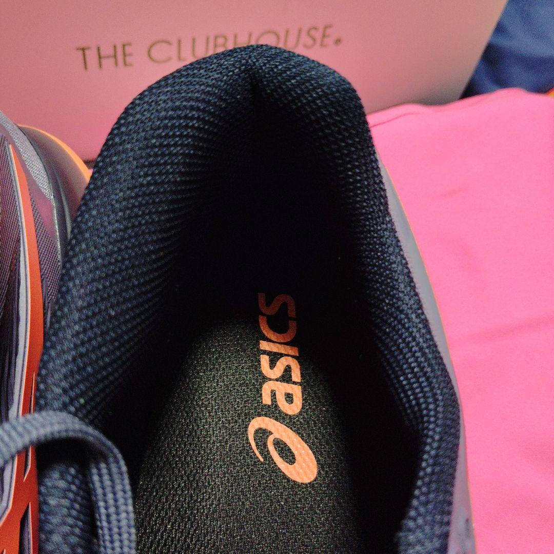 着用1回アシックス　ゲルレゾリューションX25.5cm 2Eグレー オレンジ