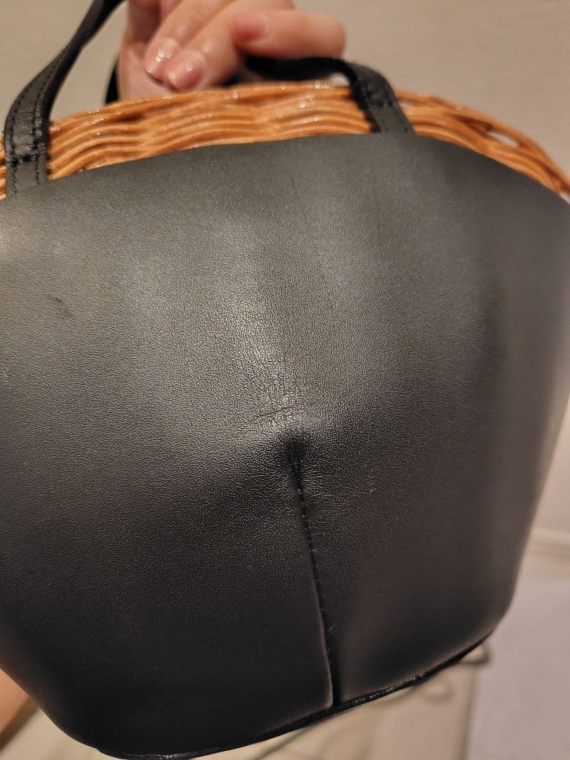 パーゴ　美品★BAGMATI バグマティ レザーコンビ かごバッグ　現行品