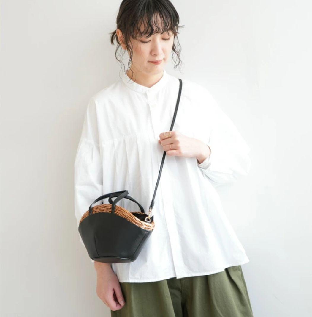 パーゴ　美品★BAGMATI バグマティ レザーコンビ かごバッグ　現行品