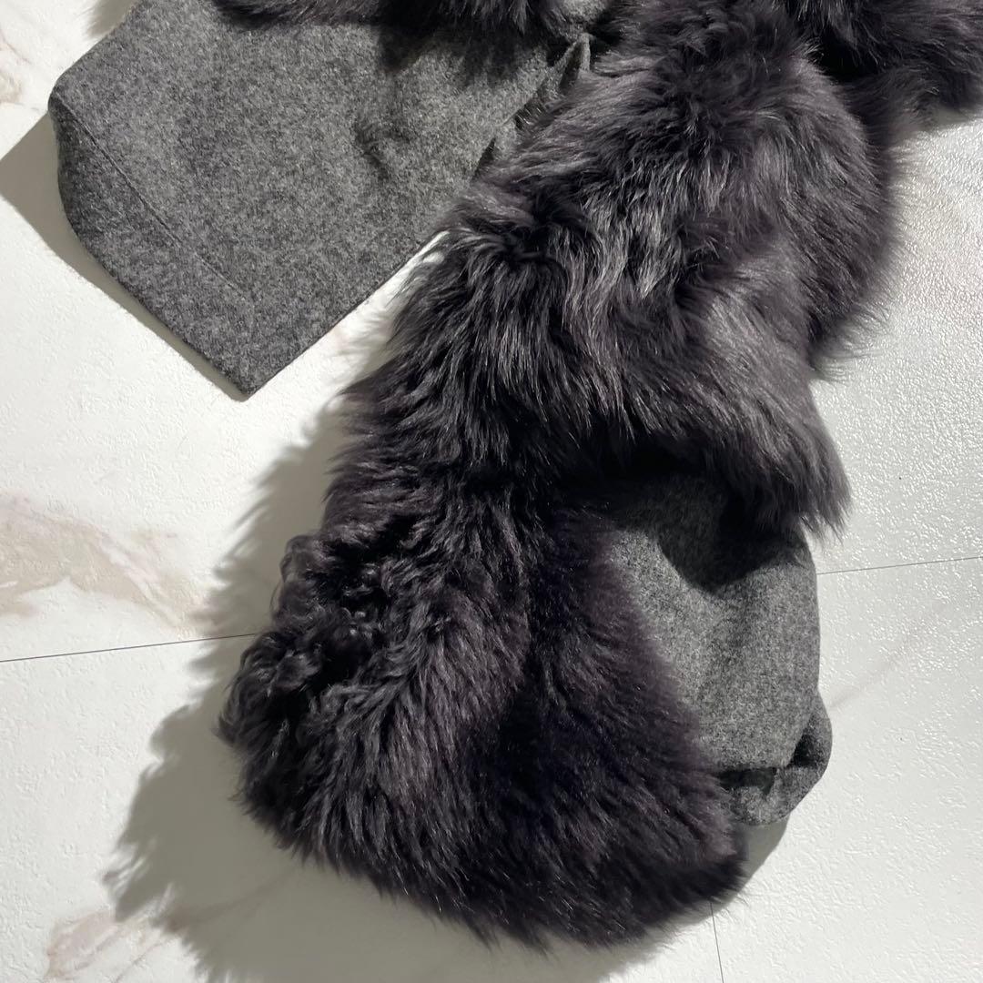 入手困難✨ KARL DONOGHUE ムートン マフラー ショール グレー