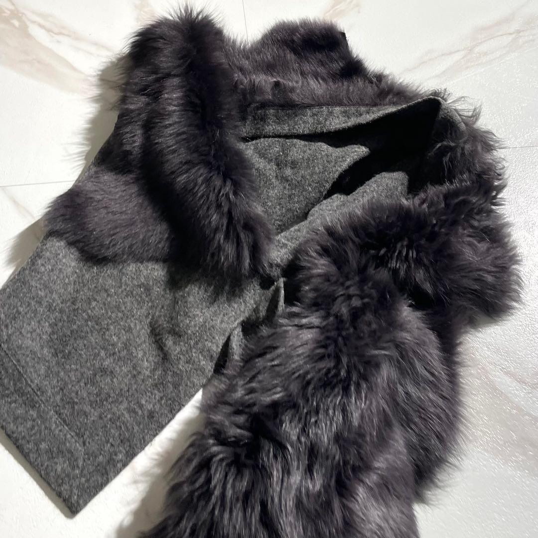 入手困難✨ KARL DONOGHUE ムートン マフラー ショール グレー