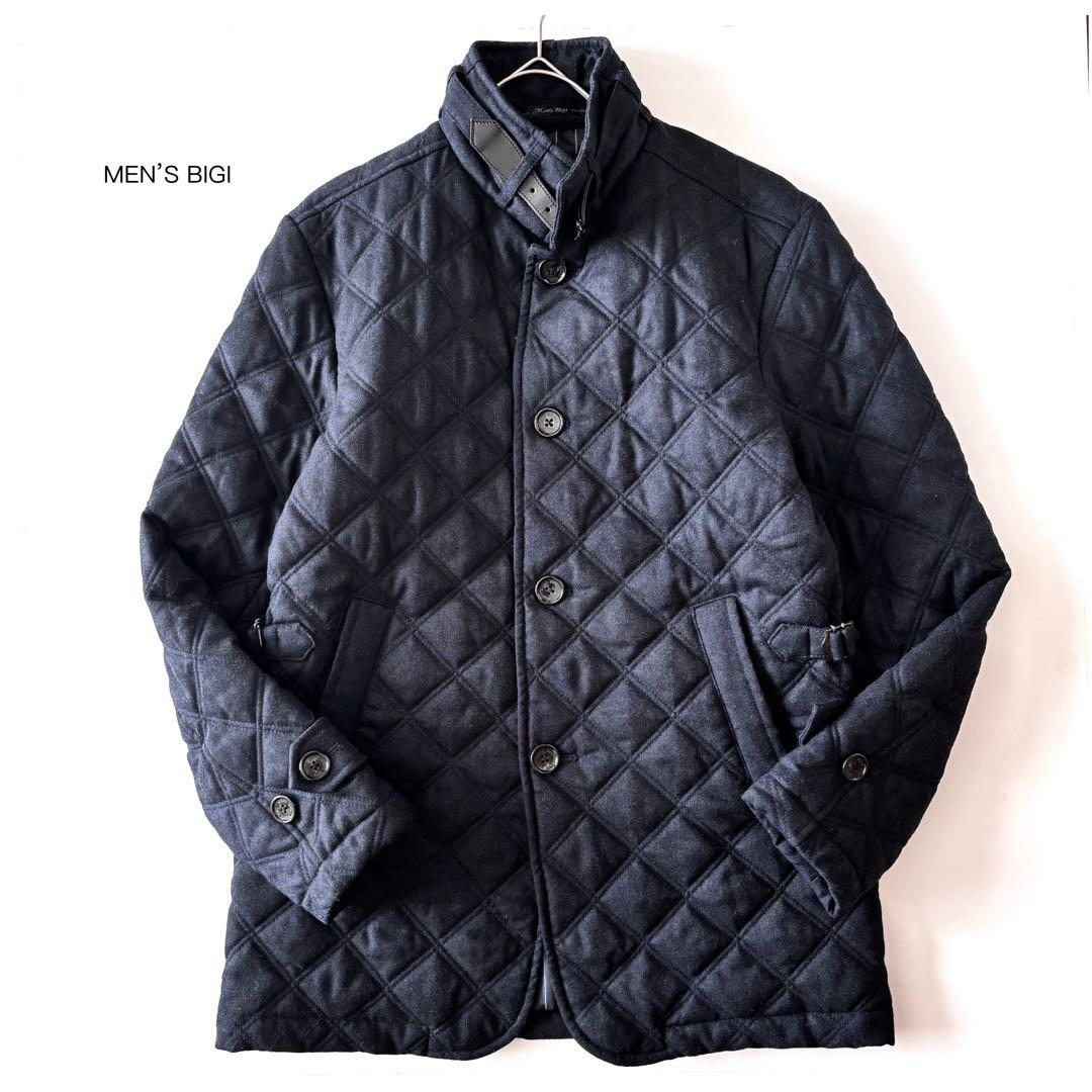 [美品]メンズビギ♪ウール キルティング ジャケット コート 草刈正雄 着用