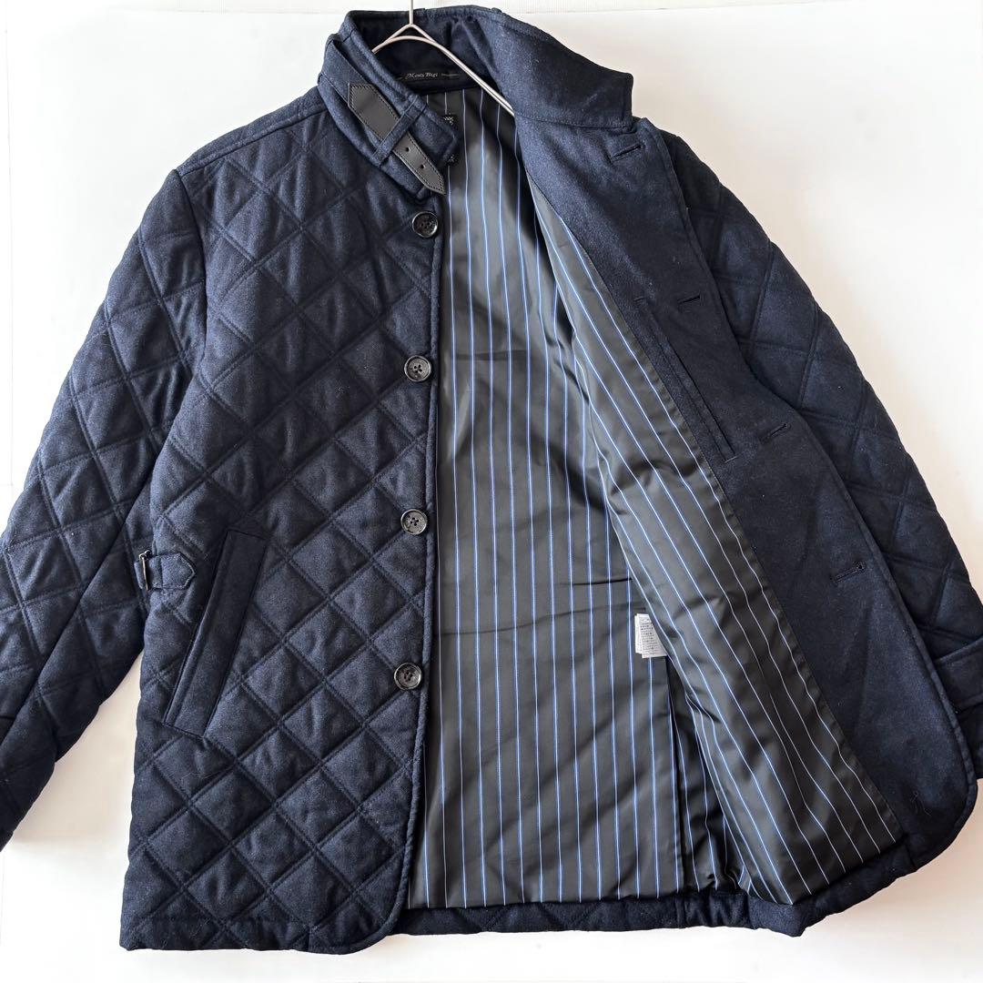 [美品]メンズビギ♪ウール キルティング ジャケット コート 草刈正雄 着用