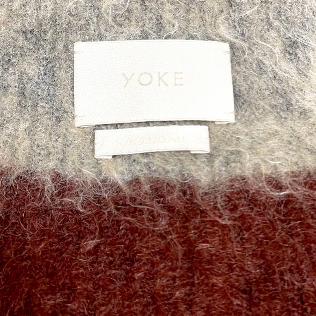 YOKE モヘアボーダーロングストール 美品