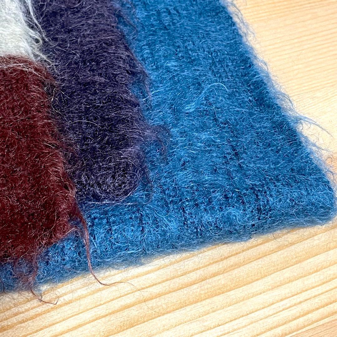 YOKE モヘアボーダーロングストール 美品