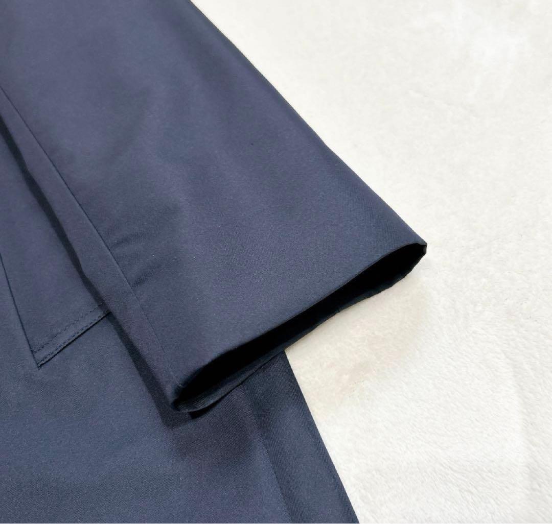 【中古・美品】マッキントッシュ　ステンカラー　ロングコート　レディース　ネイビー