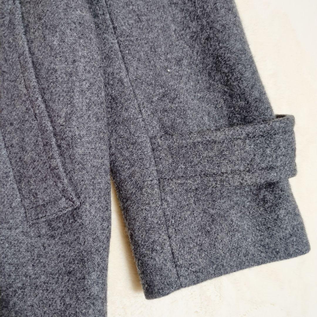 【未使用】ジェイプレス ウール混 ピーコート ダブルブレスト M グレー 防寒