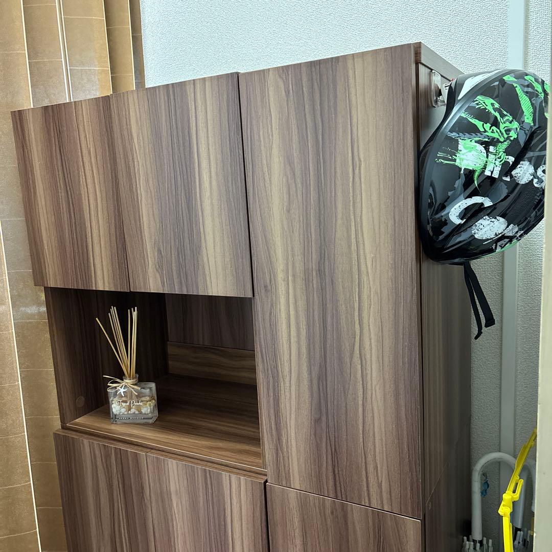 木目調の靴箱・シューズラック