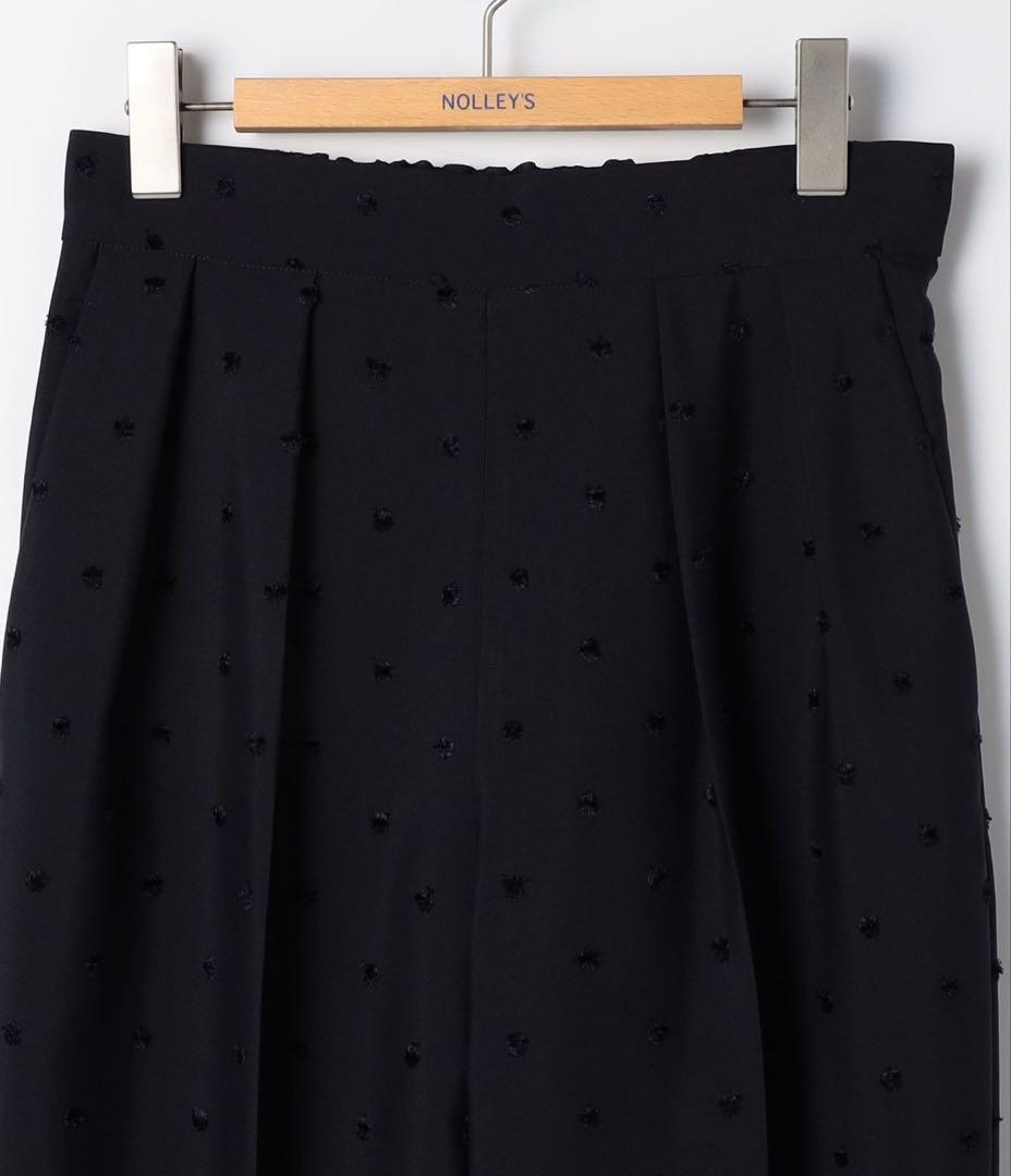 ★ノーリーズ★ ウォッシャブルドットツッキリツータックテーパードパンツ