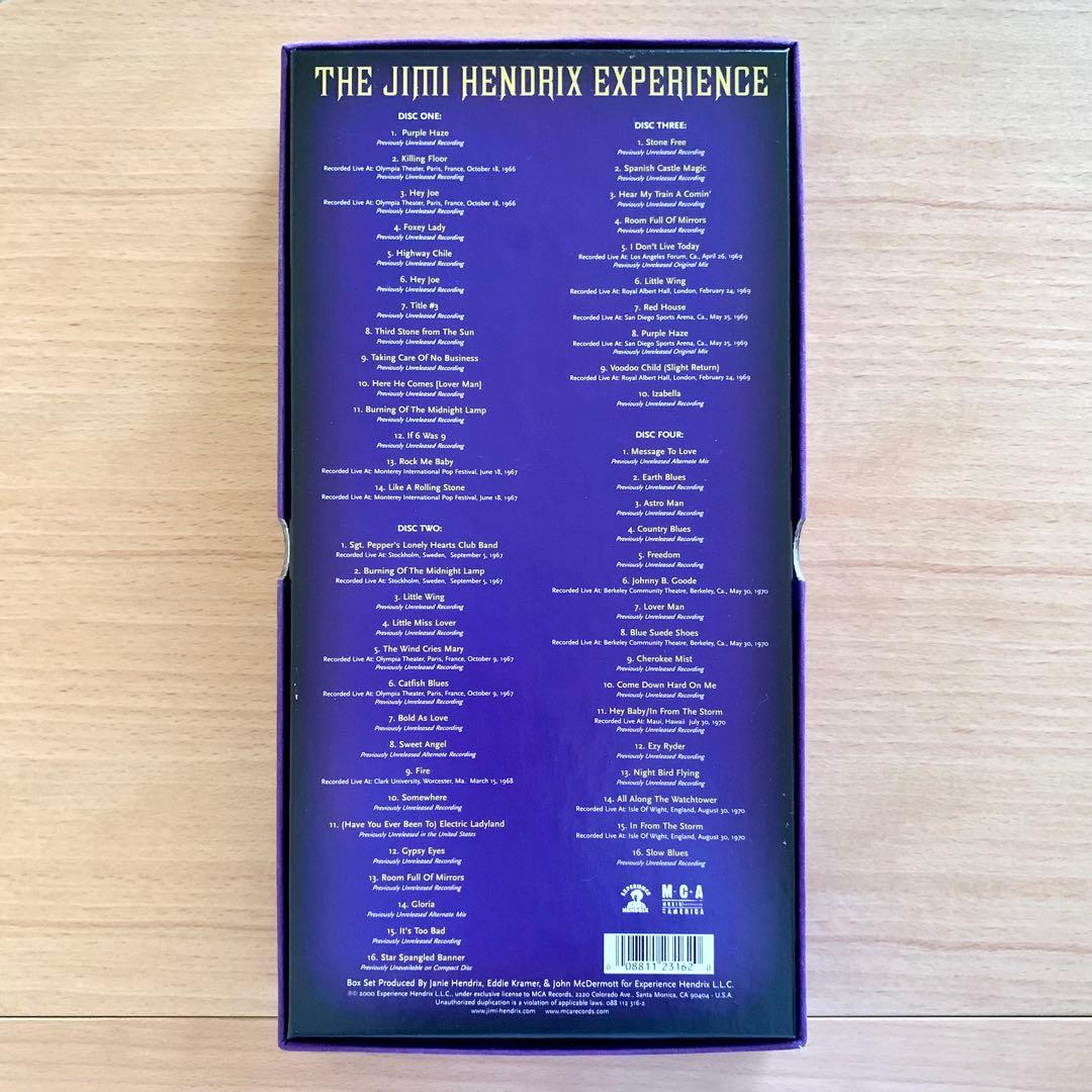 【新品同様】 ジミ・ヘンドリックス・エクスペリエンス　４枚組　BOXセット