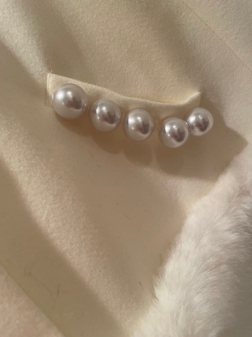 MARS ホワイトリボン付きケープコート