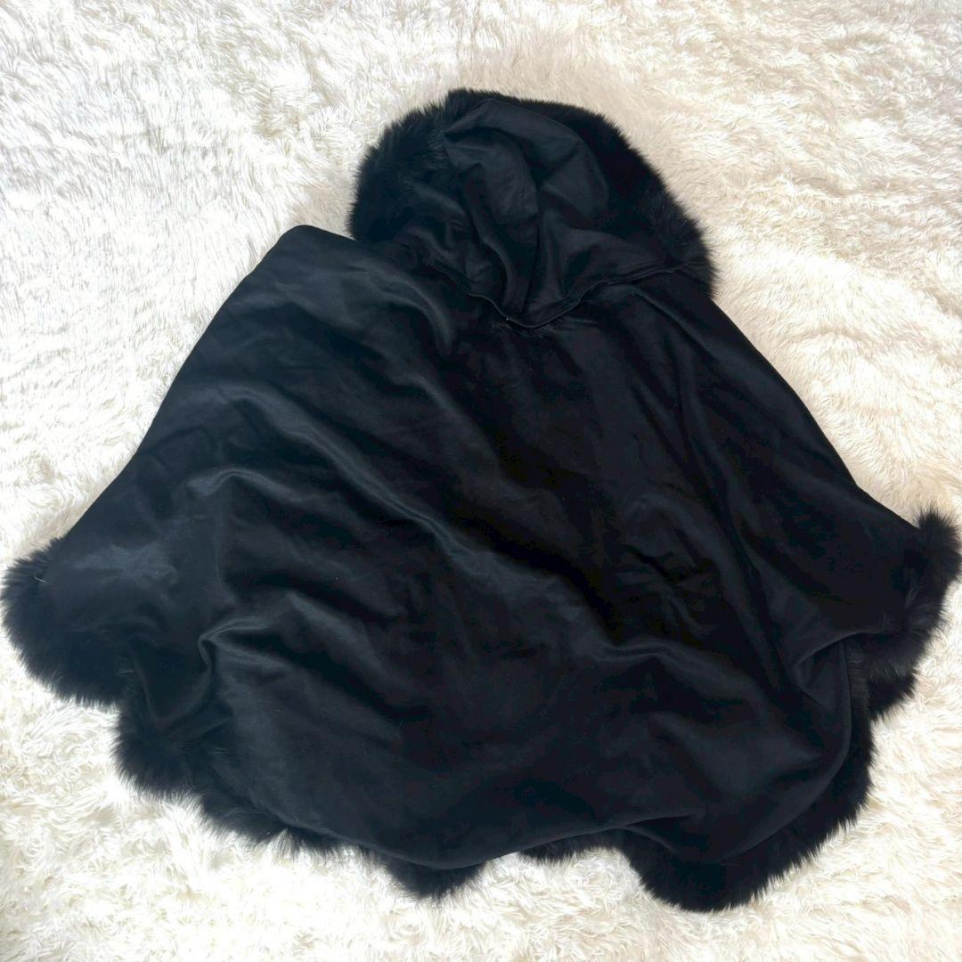 ポテト☆BALMAIN バルマン カシミヤ フォックスファー ポンチョコー