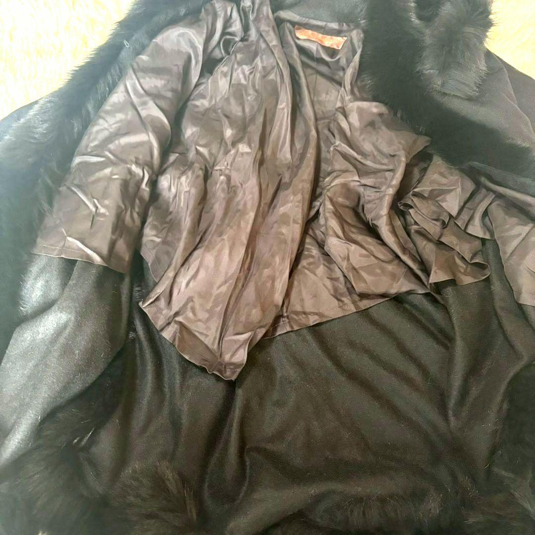 ポテト☆BALMAIN バルマン カシミヤ フォックスファー ポンチョコー