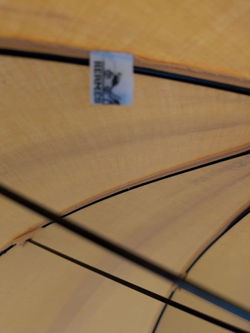 エルメス　傘　長傘　イエロー　レザーストラップ　　希少　ヴィンテージ　コットン混