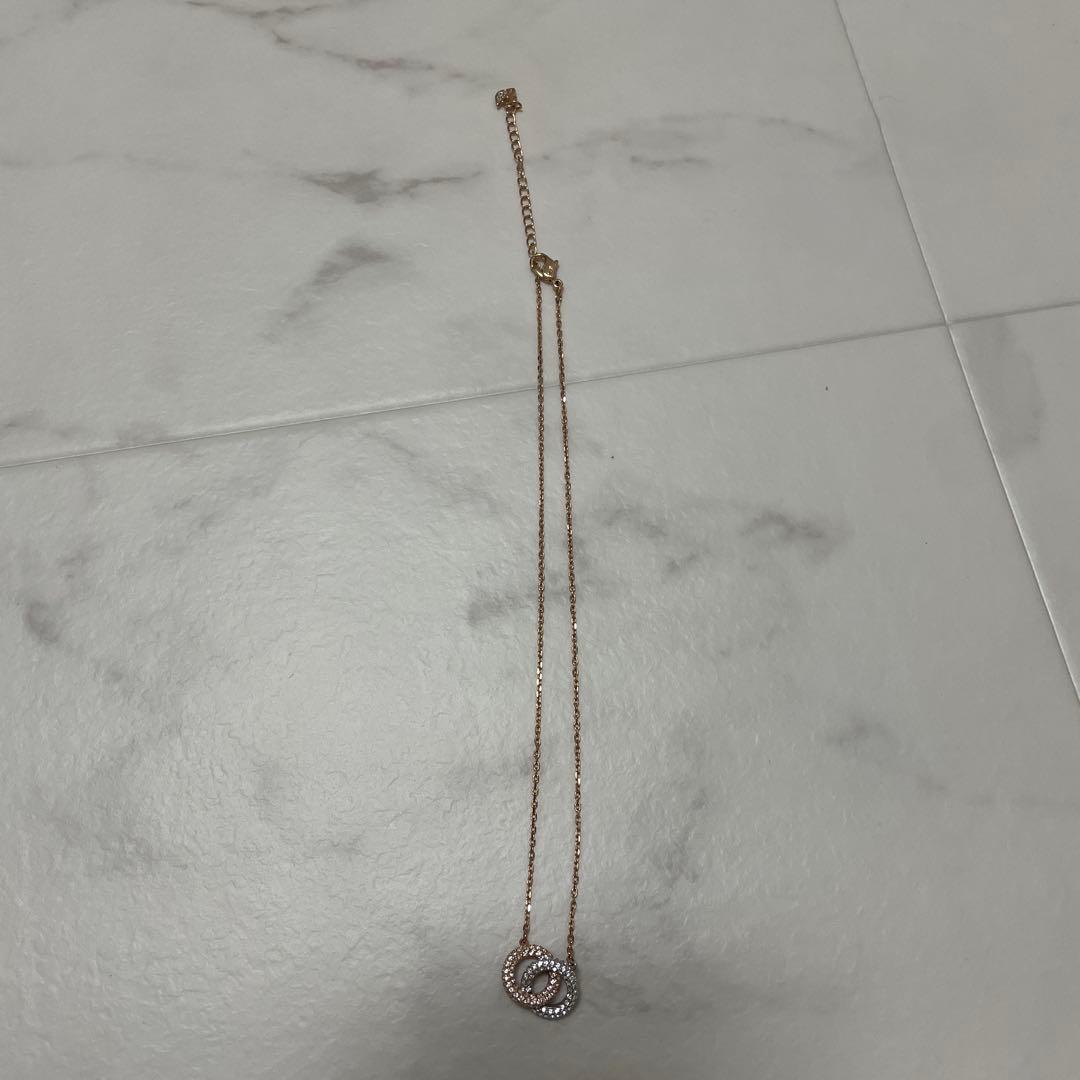 Swarovski シルバー ローズゴールド ネックレス