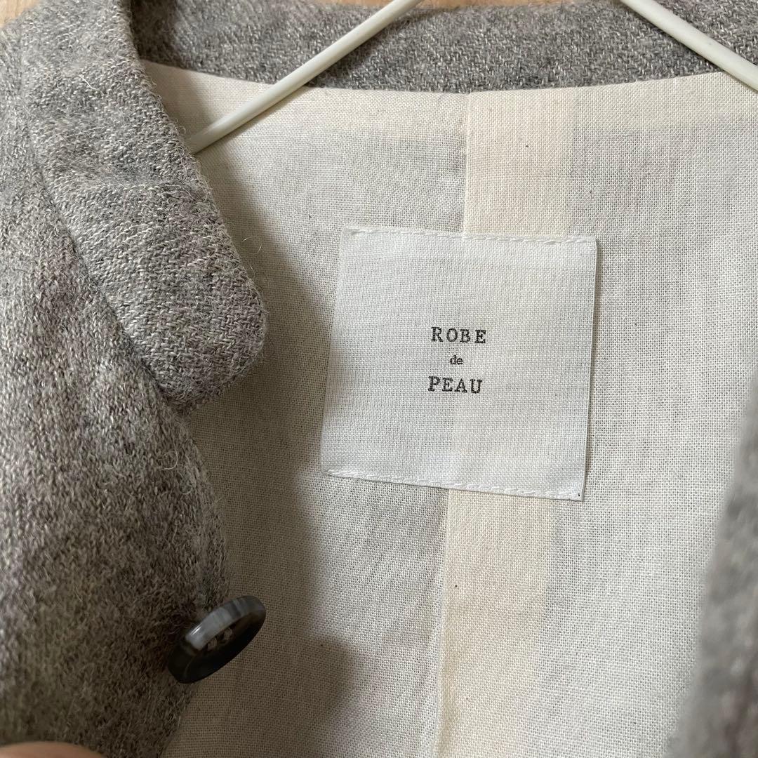 美品 ROBEdePEAU ヘリンボ-ンジャケット 羽織 gauze♯