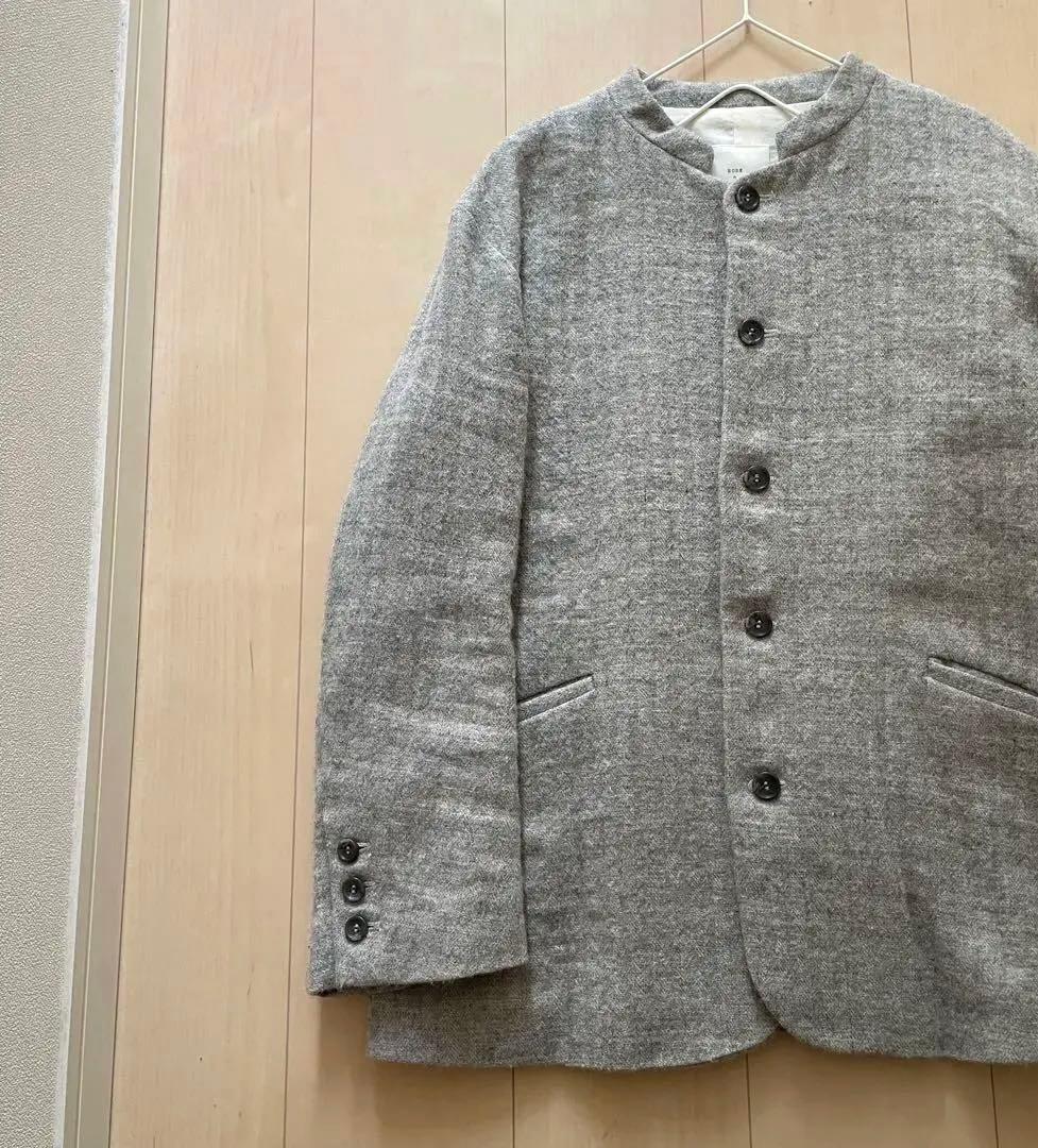 美品 ROBEdePEAU ヘリンボ-ンジャケット 羽織 gauze♯