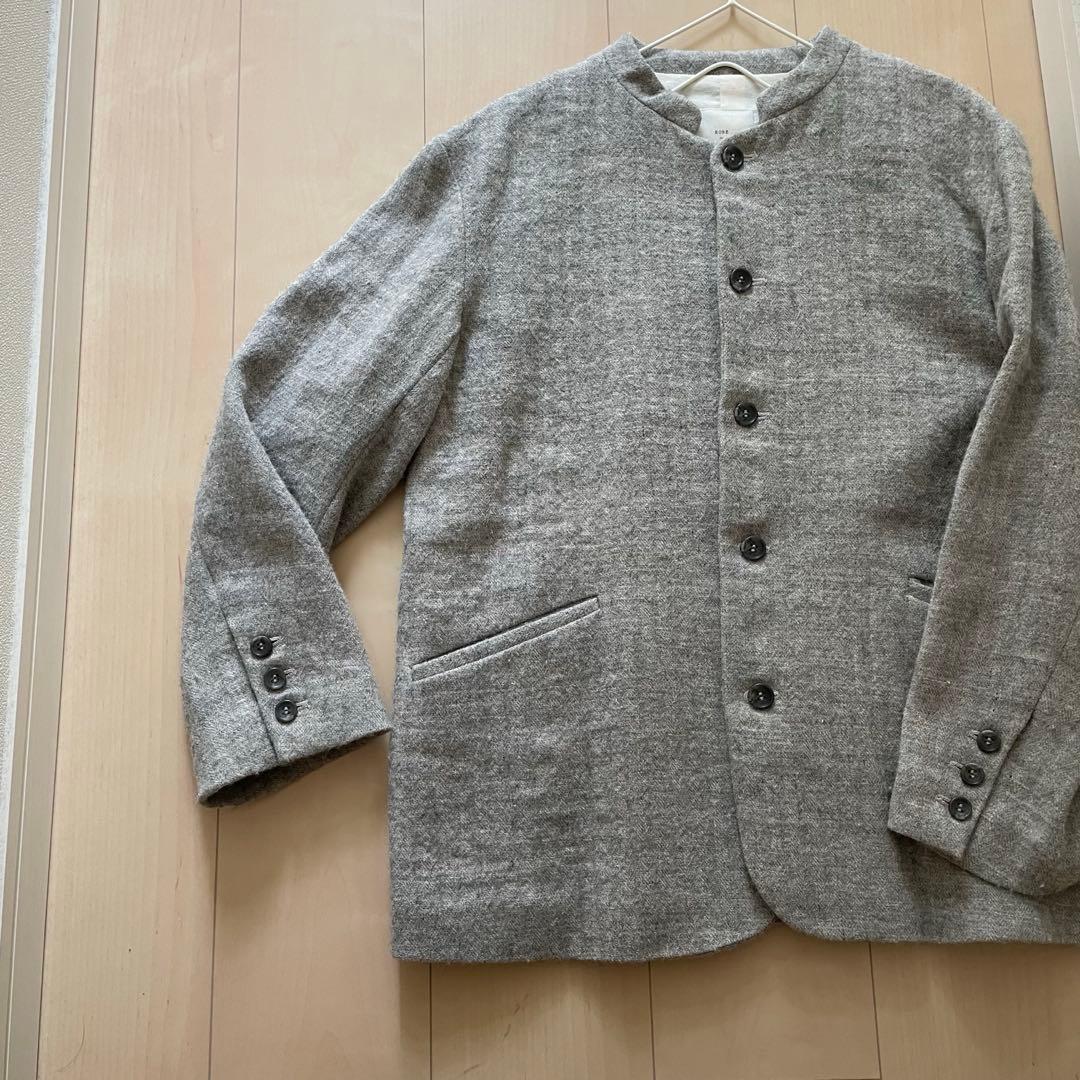 美品 ROBEdePEAU ヘリンボ-ンジャケット 羽織 gauze♯