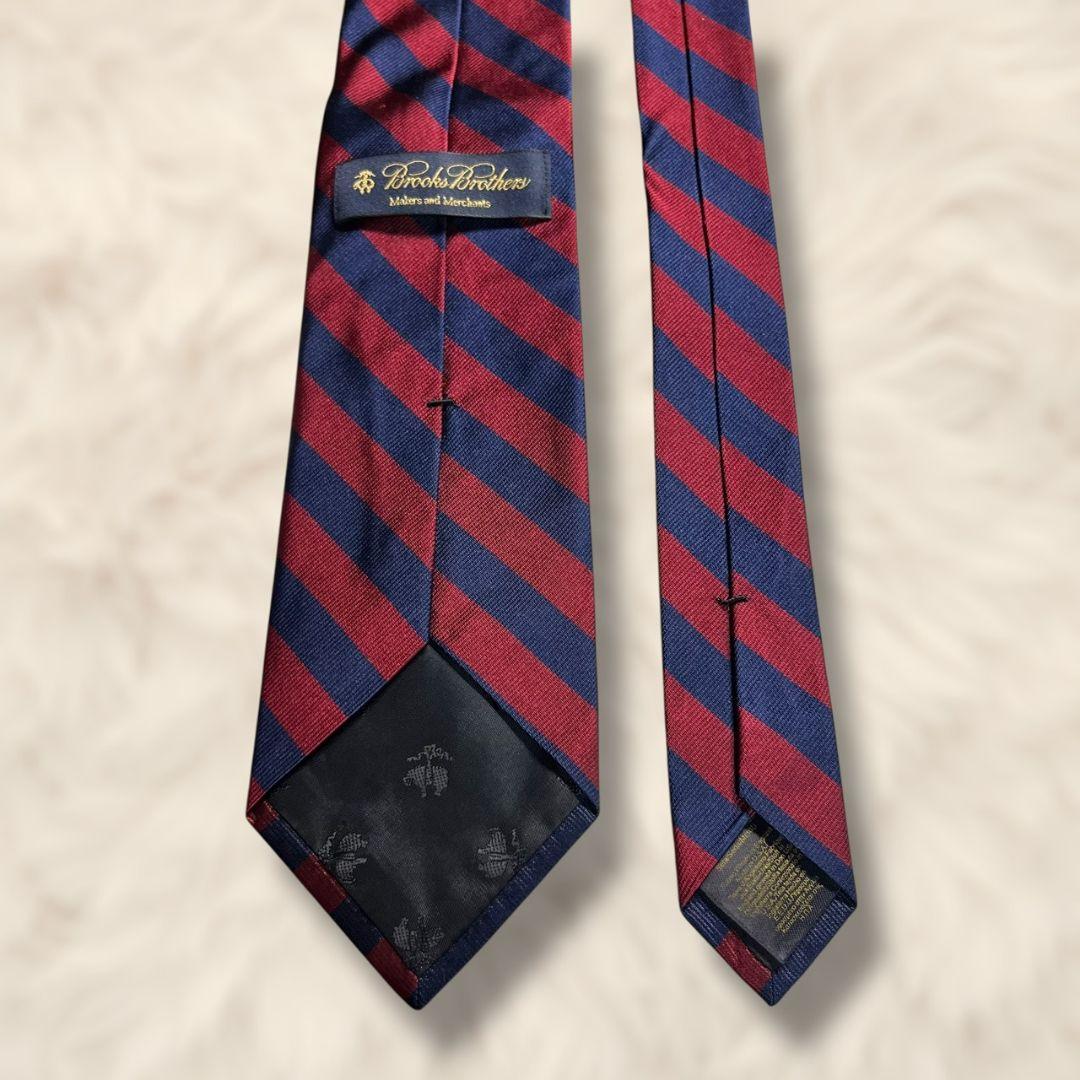 【美品✨】ブルックスブラザーズ レップタイ レジメンタルストライプ 青赤