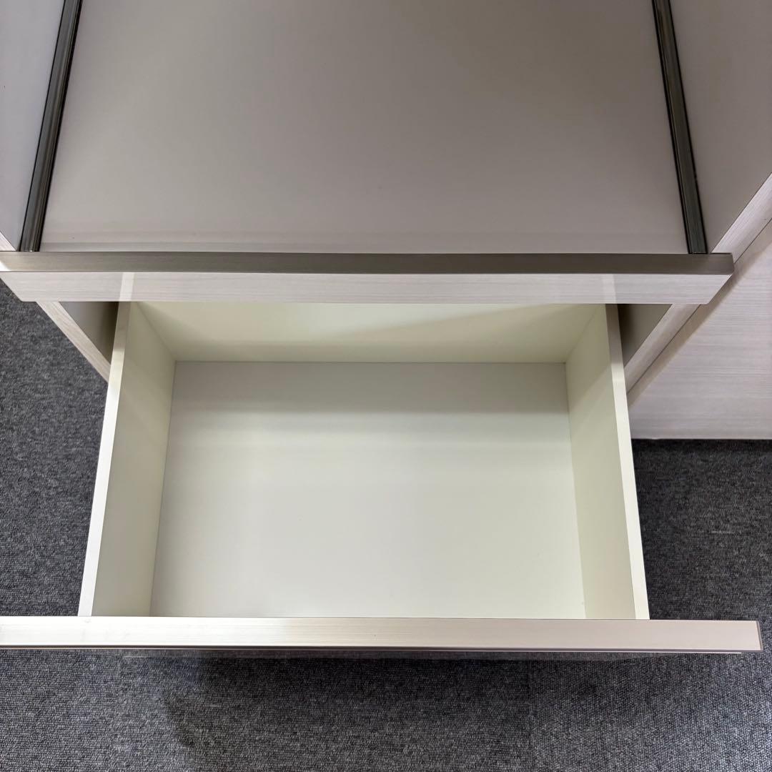 ホワイト 木目調 キッチンボード　レンジ台　創愛ファニチュア