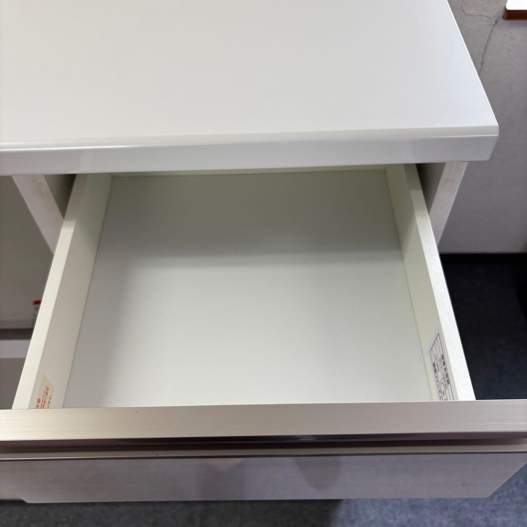 ホワイト 木目調 キッチンボード　レンジ台　創愛ファニチュア