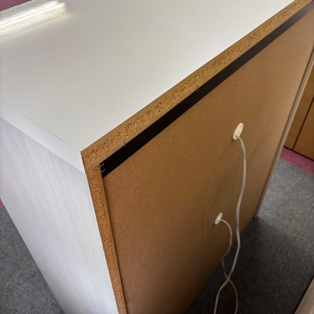 ホワイト 木目調 キッチンボード　レンジ台　創愛ファニチュア