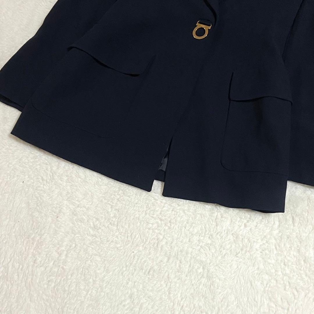 【大きいサイズ】 フェラガモ ガンチーニ テーラード ジャケット ネイビー XL