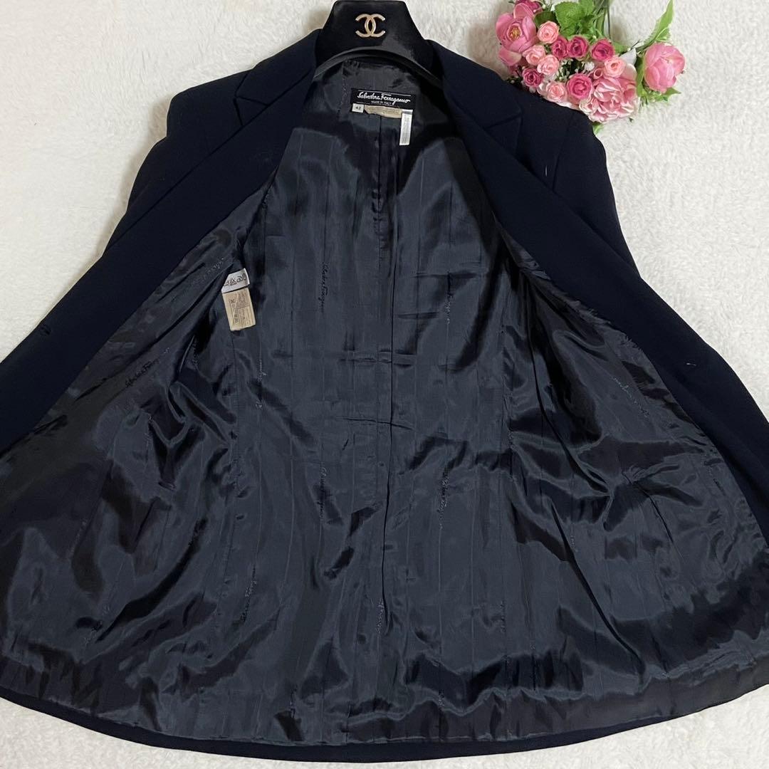 【大きいサイズ】 フェラガモ ガンチーニ テーラード ジャケット ネイビー XL