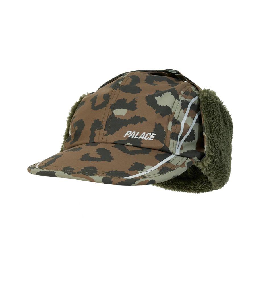 PALACE レオパード柄 耳あて付きキャップ