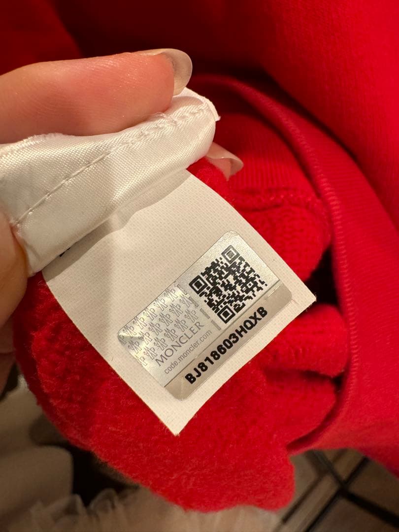 MONCLER スノーマン刺繍 レッド XL