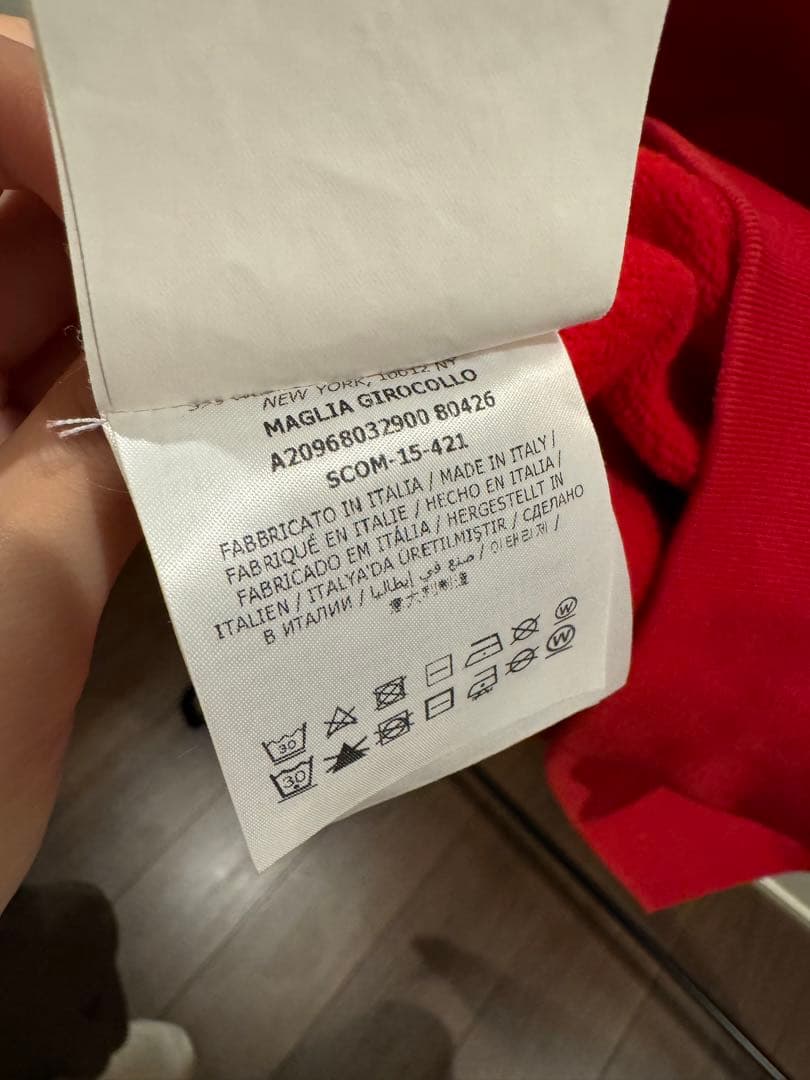 MONCLER スノーマン刺繍 レッド XL