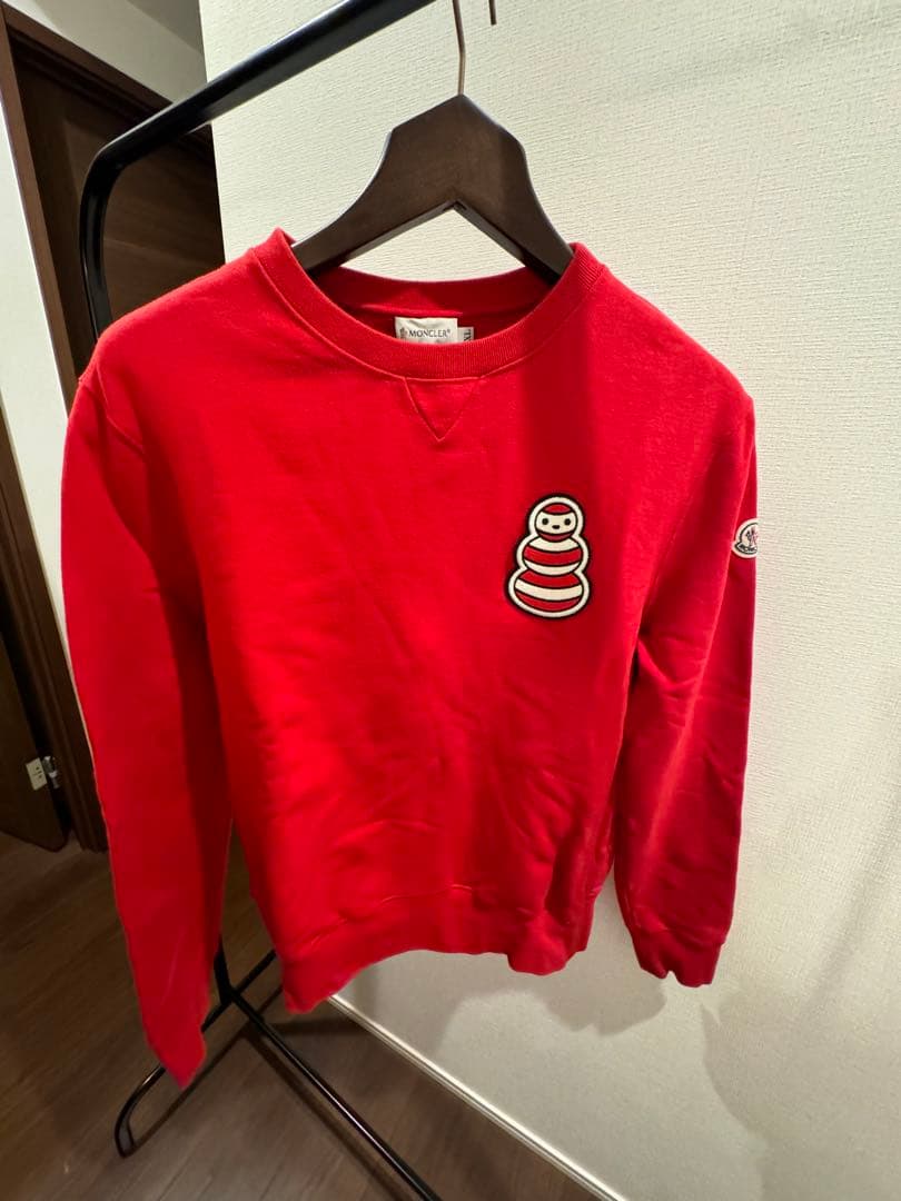 MONCLER スノーマン刺繍 レッド XL