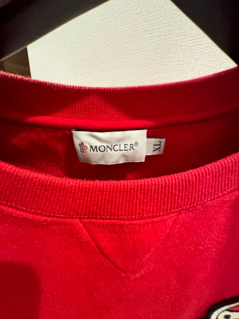 MONCLER スノーマン刺繍 レッド XL