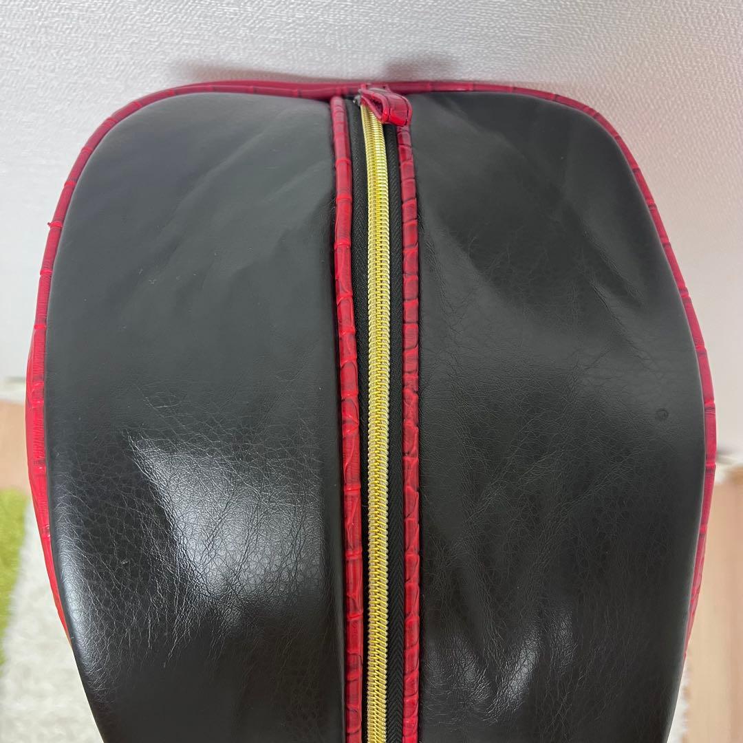 美品 ゴルフ キャディバック ディズニー ミッキー レッド 赤 ネームタグ付