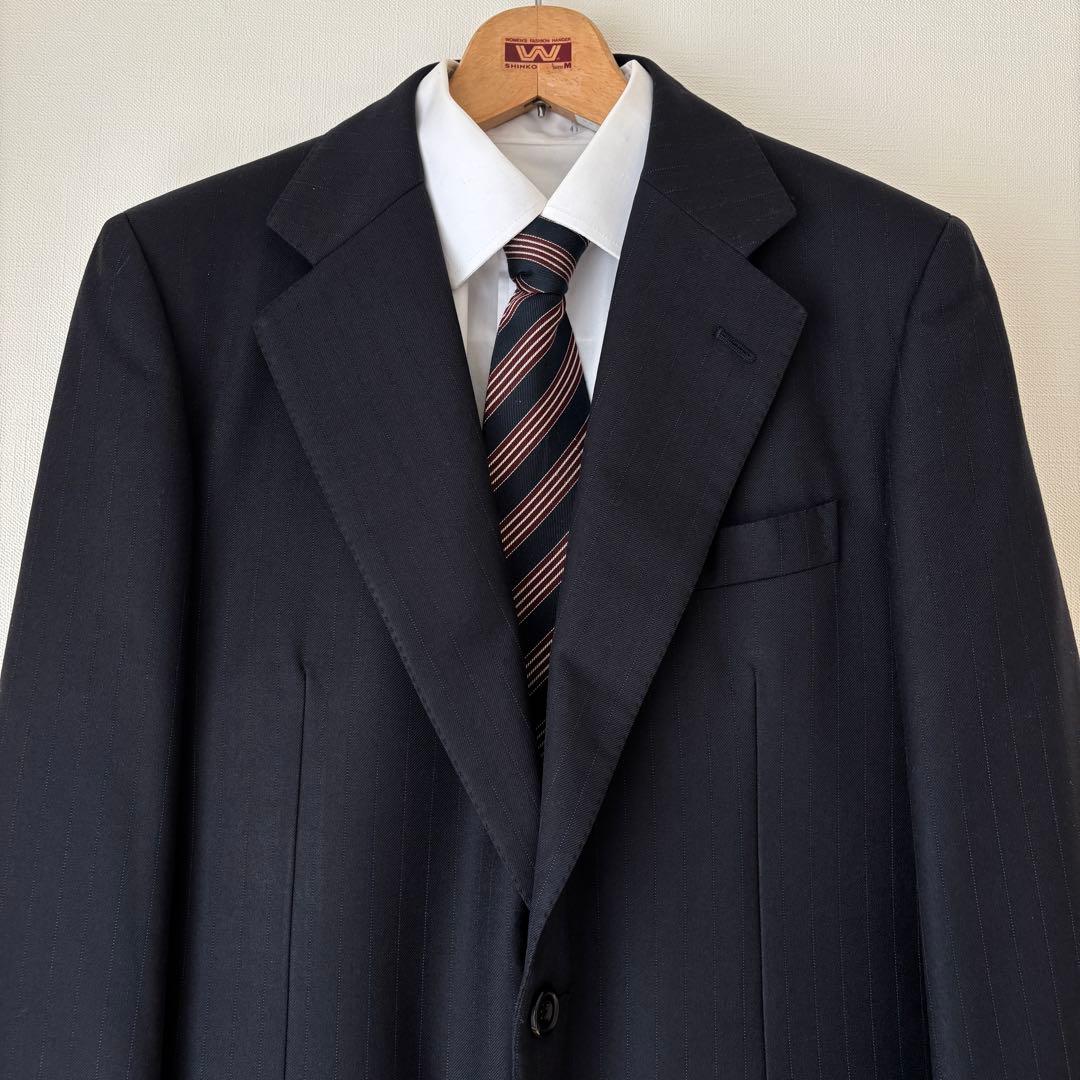 Burberry バーバリー ヴィンテージ ネイビー ストライプ セットアップM