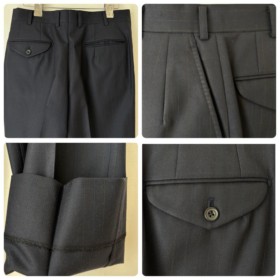 Burberry バーバリー ヴィンテージ ネイビー ストライプ セットアップM