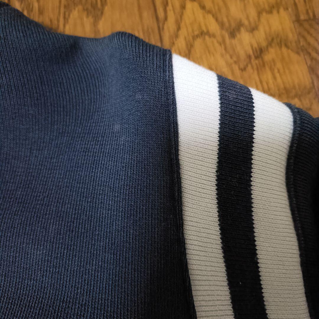 【人気デザイン】00s STUSSY スタジャン パイルロゴ刺繍 ネイビー