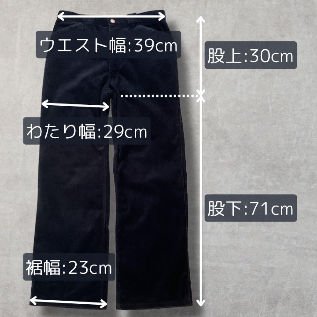 ポロ ラルフ コーデュロイパンツ 太畝 ストレート 革パッチ 日本製 ネイビー