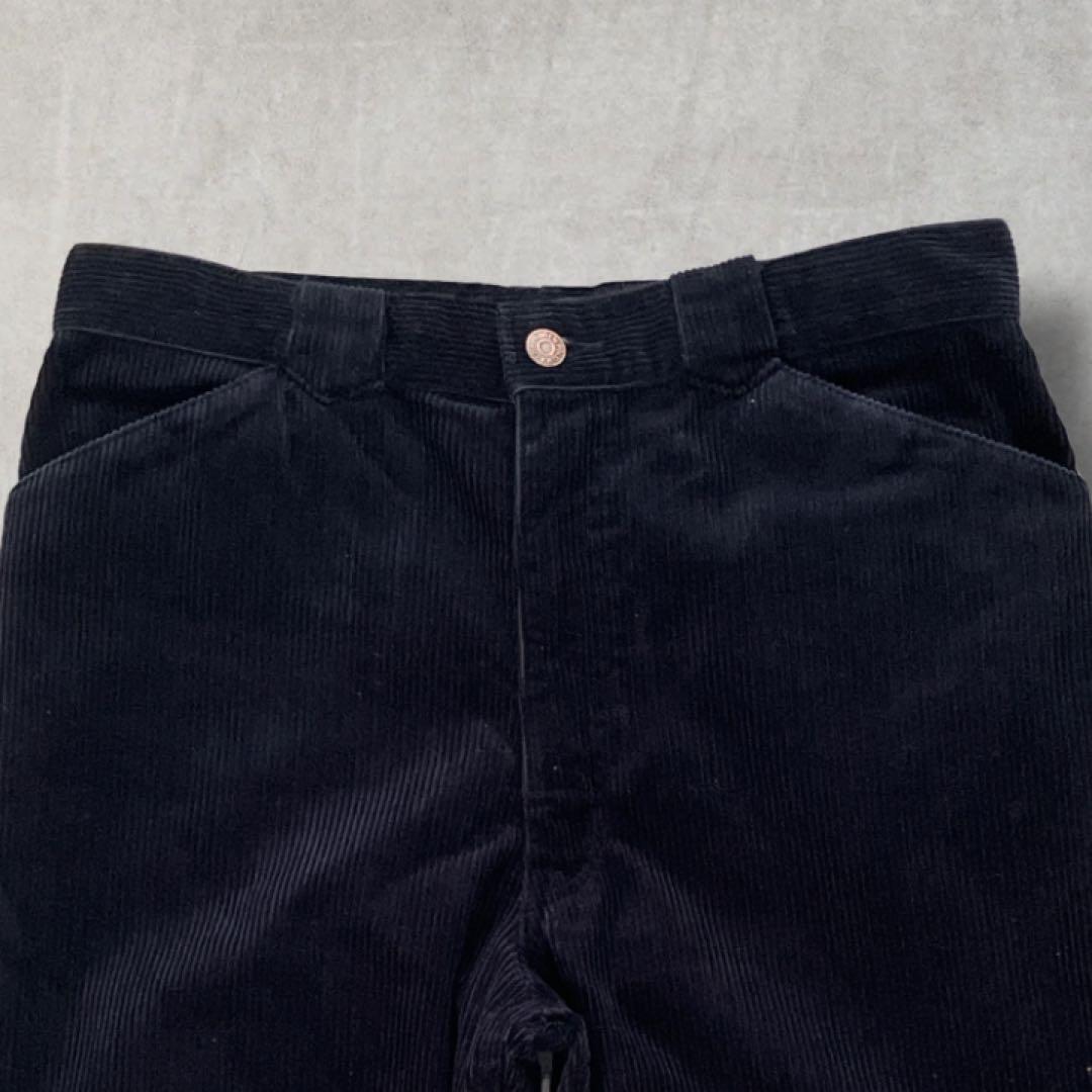 ポロ ラルフ コーデュロイパンツ 太畝 ストレート 革パッチ 日本製 ネイビー
