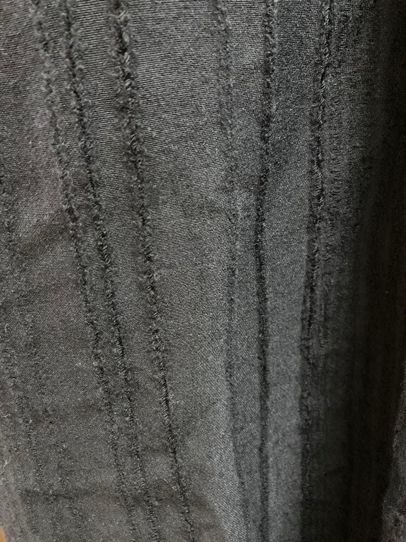 みい 芽風ブラックニットジャガードワンピース