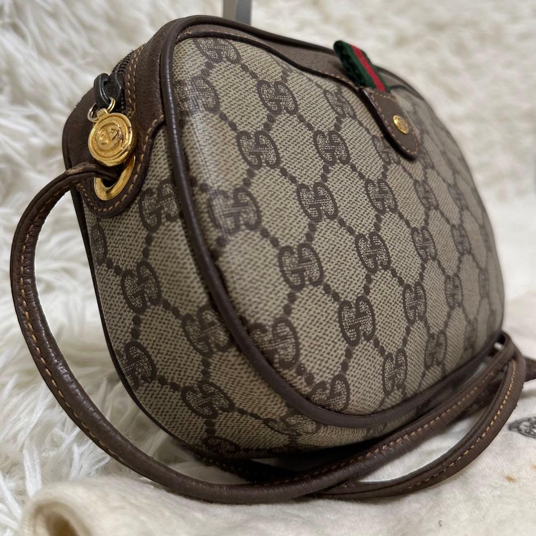 値下げ 袋付き グッチ GG 金具 レザー ショルダーバッグ シェリーライン
