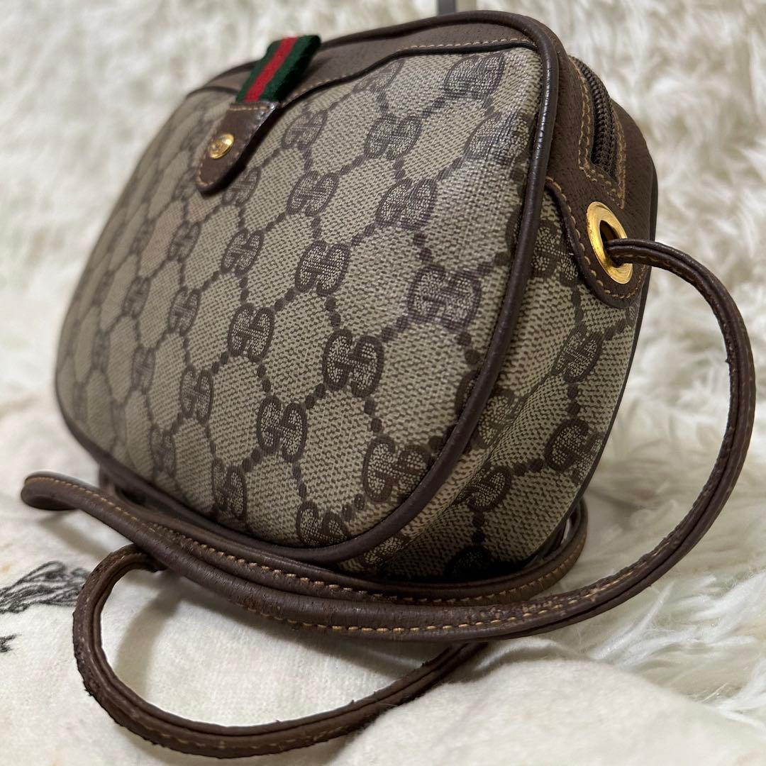 値下げ 袋付き グッチ GG 金具 レザー ショルダーバッグ シェリーライン