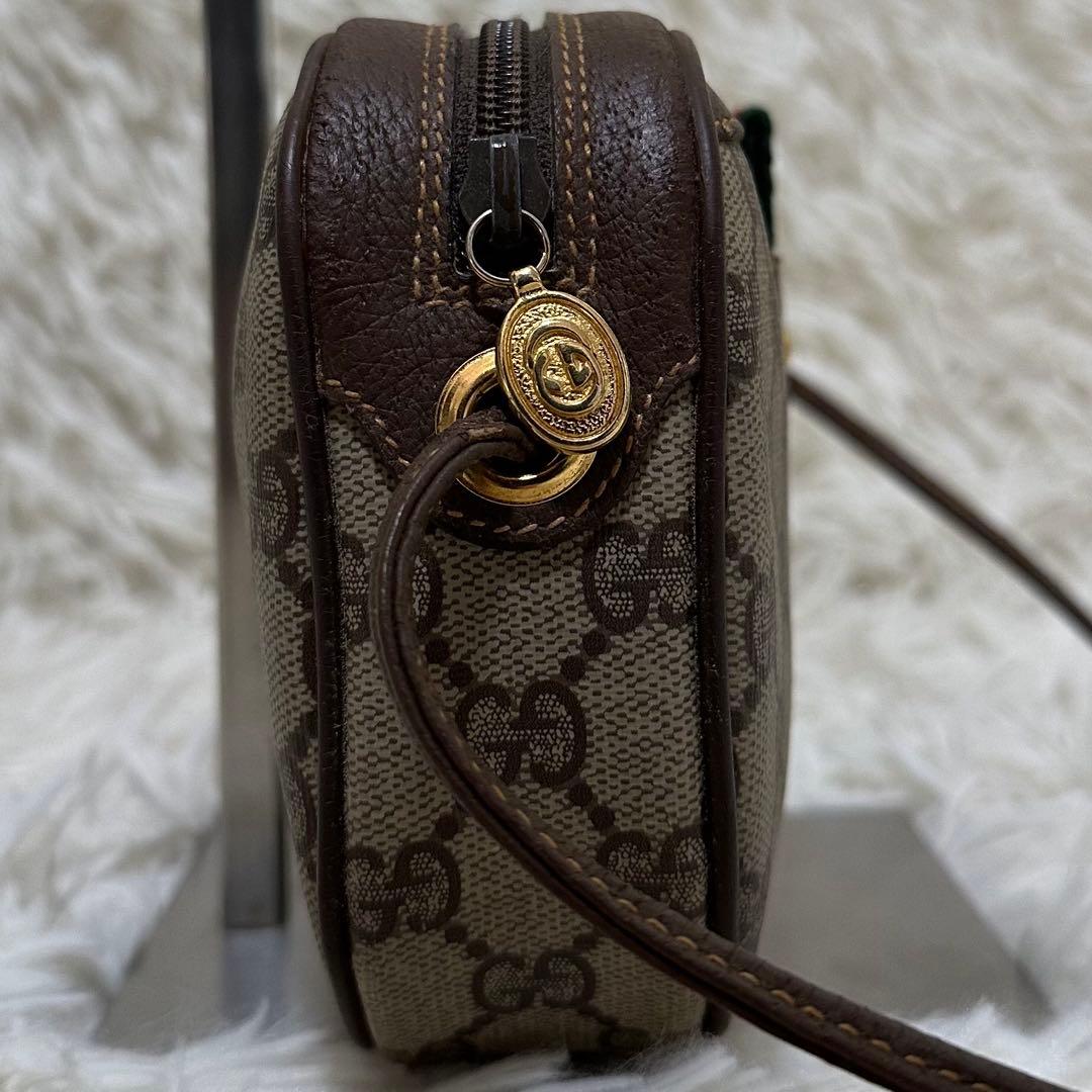 値下げ 袋付き グッチ GG 金具 レザー ショルダーバッグ シェリーライン