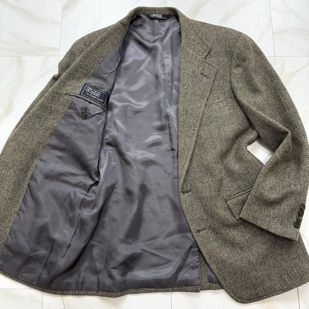 美品✨ポロ ラルフローレン テーラードジャケット ヘリンボーン L